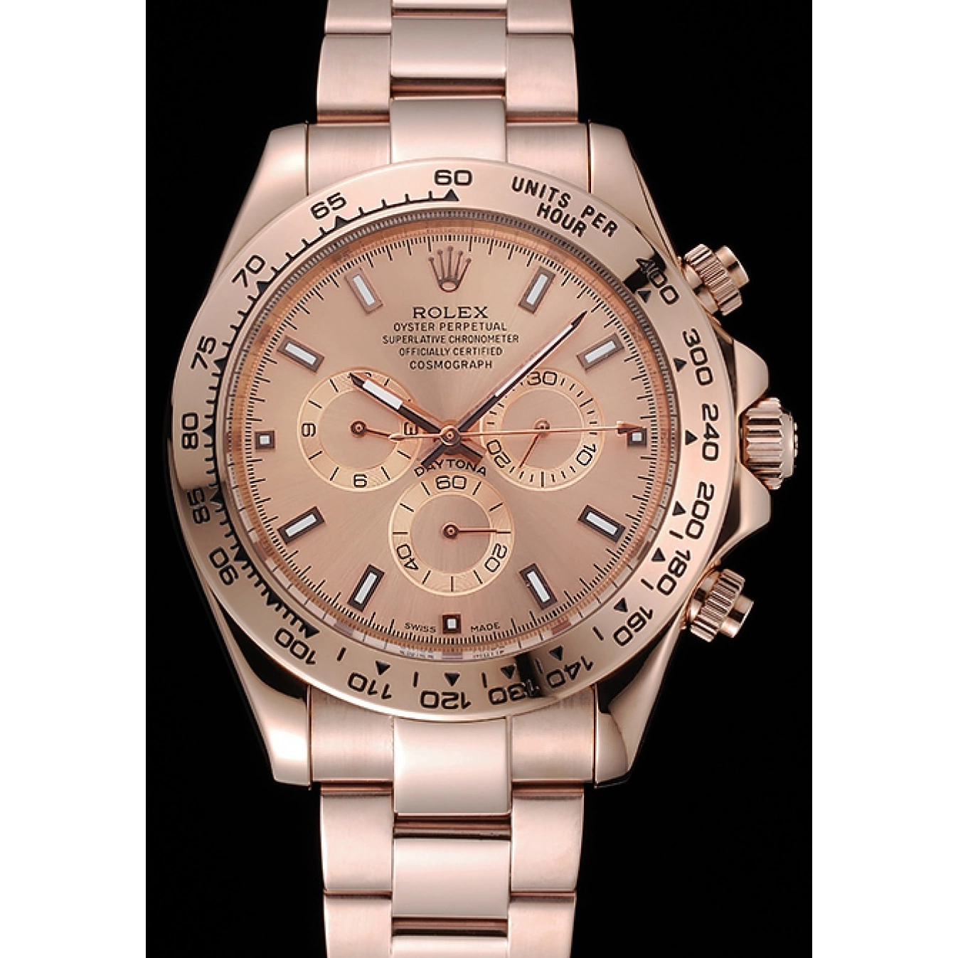 Rolex copies cheap Gold Rolex Case And 1454247 Daytona Dial Pink Cosmograph Bracelet Rose 0820